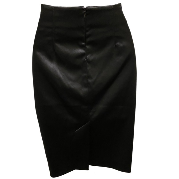 BEBE black pencil skirt, satin finish, size 4 (Small) - Picture 2 of 8